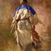 Howard Terpning - Shield of Her Husband and Matching 5 X 7 Print - 100x100