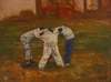 Alonzo Adams - The Huddle Original Oil