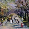 Sally Calwell Fisher - Spring In The Public Garden Limited Edition Print - 100x100