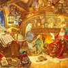 Scott Gustafson - St. Nicholas In His Study Limited Edition Print - 100x100