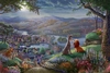 Thomas Kinkade Disney - Lady And The Tramp Falling In Love