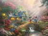 Thomas Kinkade Disney - Mickey and Minnie - Sweetheart Bridge