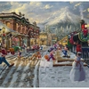 Thomas Kinkade Disney - Mickey and Minnie Candy Cane Express - 100x100