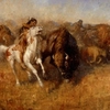 Andy Thomas - Buffalo Hunt By Andy Thomas Print  Artist Proof