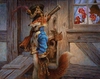 Scott Gustafson - The Fox Guarding The Henhouse Smallwork Canvas Edition