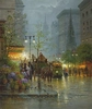 G Harvey - Vendors On Fifth Avenue By G. Harvey Giclee On Canvas  Artist Proof