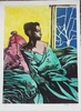 William Tolliver - Contemplation Hand colod woodcut Artist Signed