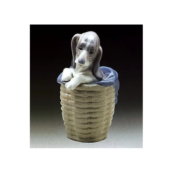 Lladro - Dog in Basket