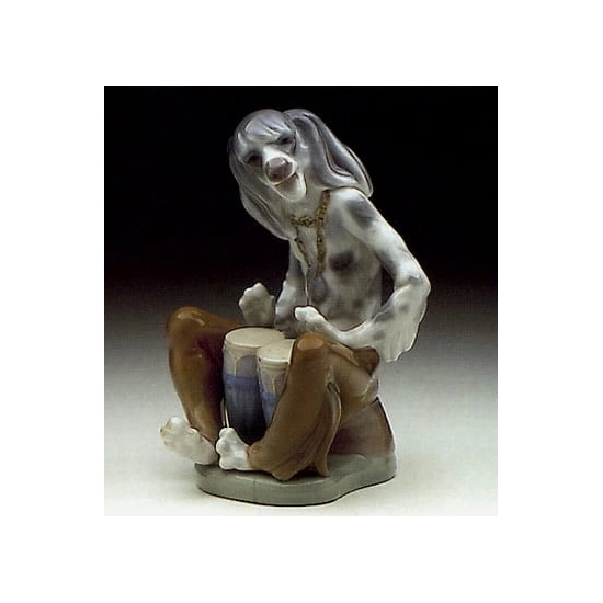 Lladro - Dog Playing Bongos