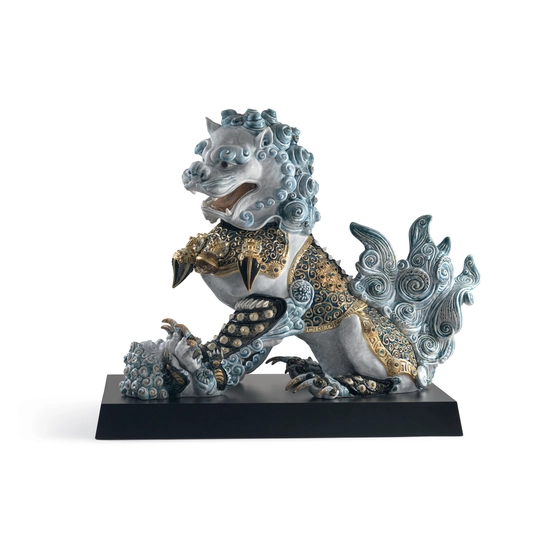 Lladro - Guardian Lioness - Blue