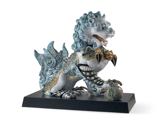 Lladro - Guardian Lion - Blue