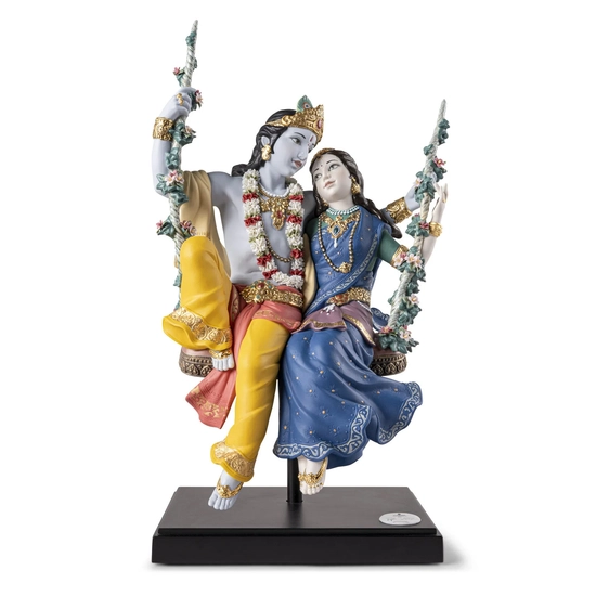 Lladro - Radha Krishna on a Swing