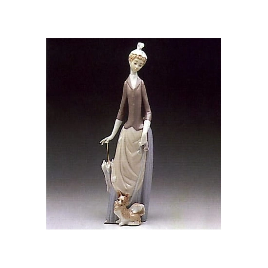 Lladro - Woman with Dog 