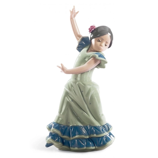 Lladro - Lolita Flamenco Dancer Girl Blue