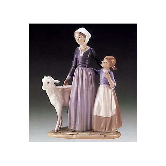 Lladro - Mother w/Child & Lamb