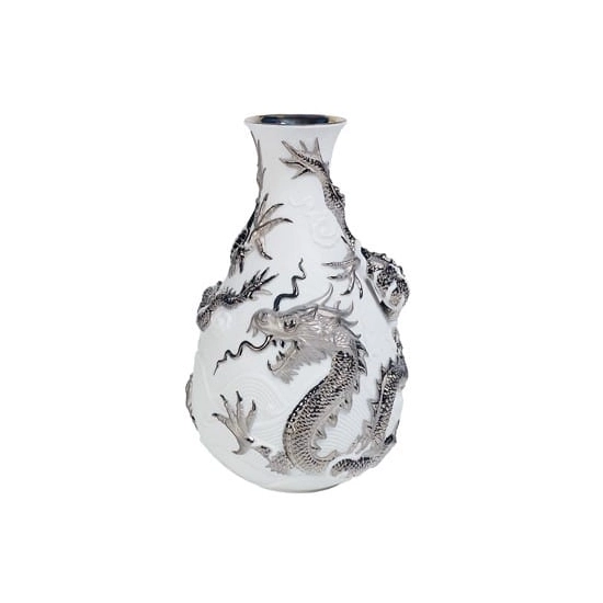 Lladro - Bud Vase Dragons - White Background (Re-Deco)