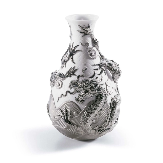 Lladro - Bud Vase Dragons - Mixed Background