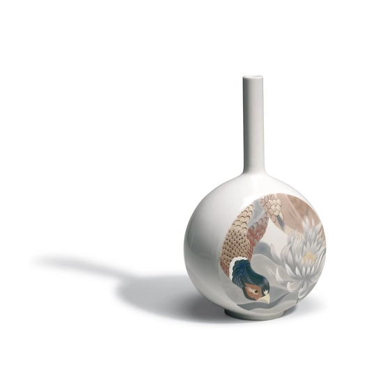 Lladro - Canvas Vase Bird Scene