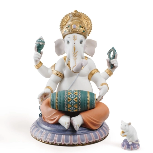 Lladro - Mridangam Ganesha