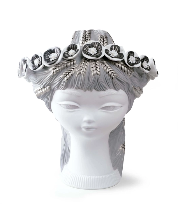 Lladro-BUCOLIC HEAD (WHITE & SILVER) 