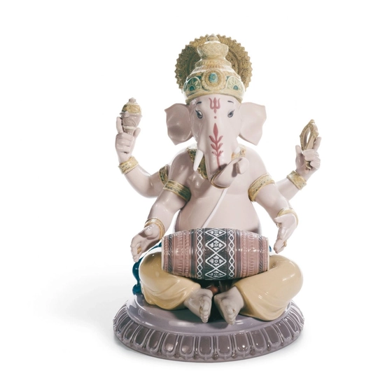 Lladro - Mridangam Ganesha