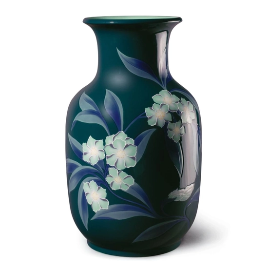 Lladro - Bell Flower Vase Green