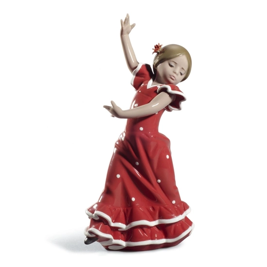 Lladro - Lolita Flamenco Dancer Girl Red