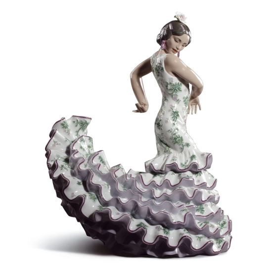 Lladro - Flamenco Flair Woman Green and Purple