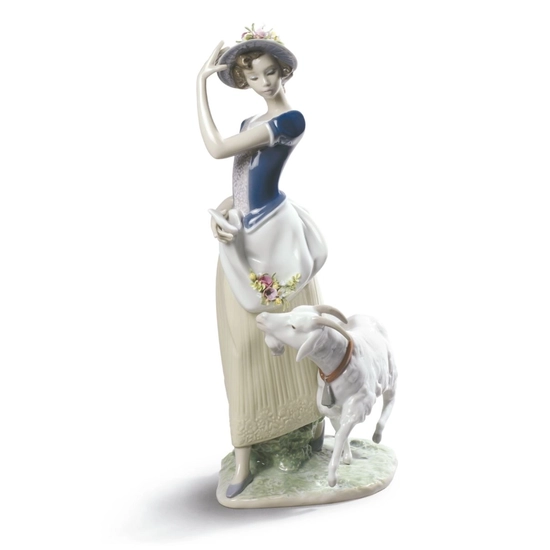 Lladro - Young Shepherdess Woman