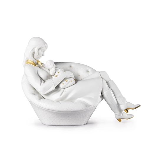 Lladro - Feels Like Heaven Mother White & Gold