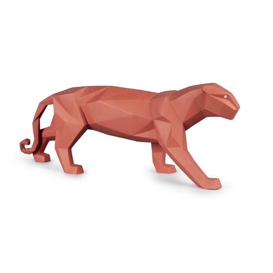 Lladro - Panther (Coral Matte)