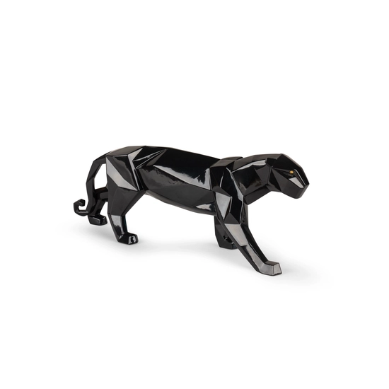 Lladro - Panther Glazed Black