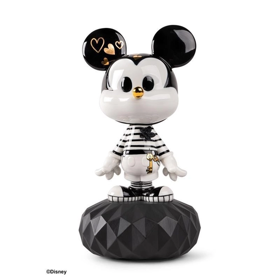 Lladro - Mickey in black and white Sculpture