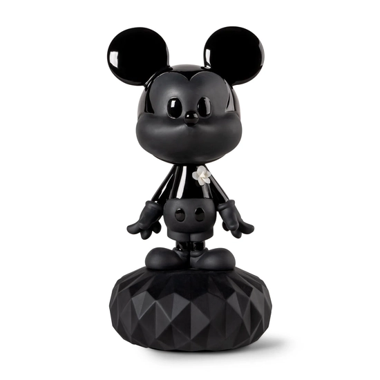 Lladro - Mickey Total Black Sculpture