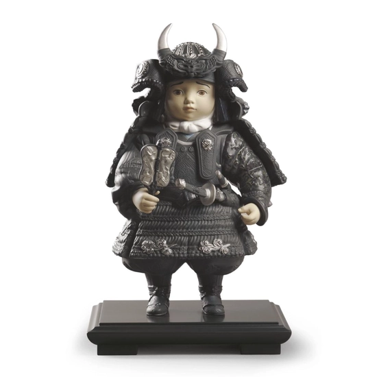 Lladro - Warrior Boy Silver Lustre