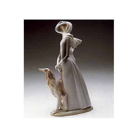 Lladro - Lady with Greyhound