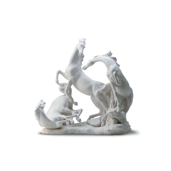 Lladro - Horse's Group in White 1969-05