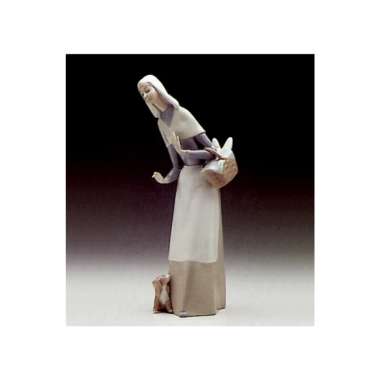 Lladro - Shepherdess With Dog 1969-89