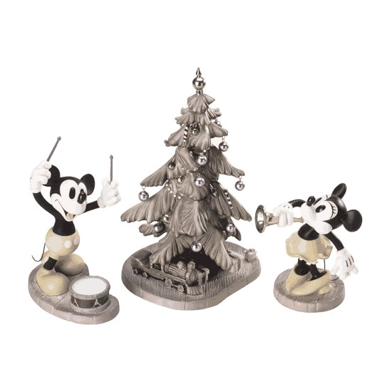 WDCC Disney Classics - Mickey's Orphans Mickey, Minnie & Christmas Tree Hooray For The Holidays