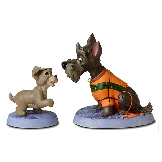 WDCC Disney Classics - Lady And The Tramp Scamp And Jock Persistent Pup & Patient Pal