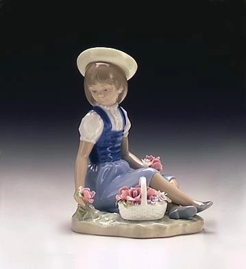 Lladro-Picking Flowers 1974-98