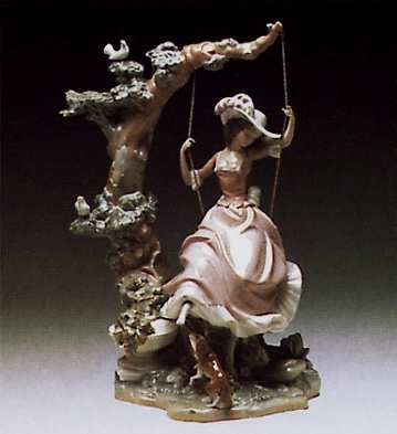 Lladro-Victorian Girl on Swing 1974-89