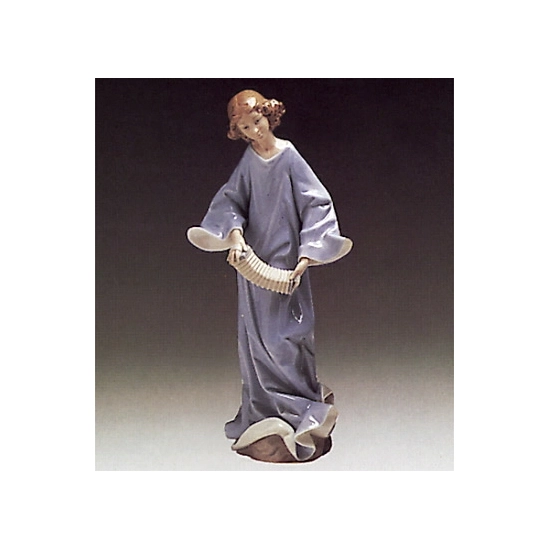 Lladro - Angel With Accordian 1976-85