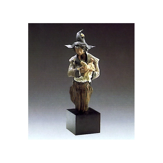 Lladro - Harlequin With Puppy