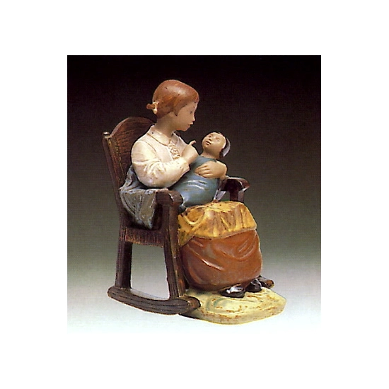 Lladro - Girl In Rocking Chair 1978-81