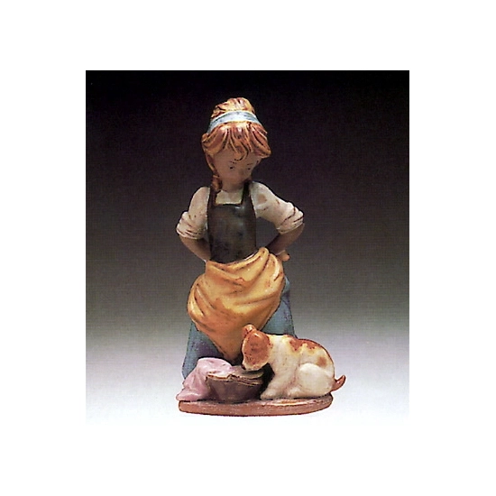 Lladro - Kitchen-Maid With Dog 1978-93