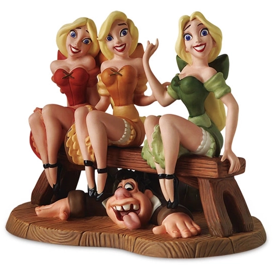 WDCC Disney Classics - Village Girls & LeFou Sitting Pretty From Beauty and The Beast