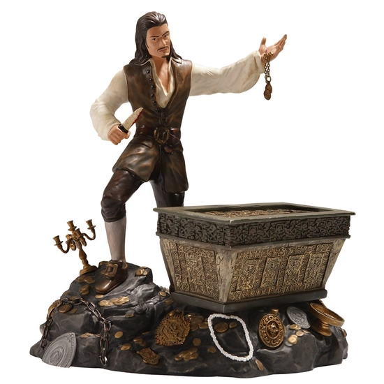 WDCC Disney Classics - Pirates Of The Caribbean Will Turner And Treasure Chest Bloodstained Bravado