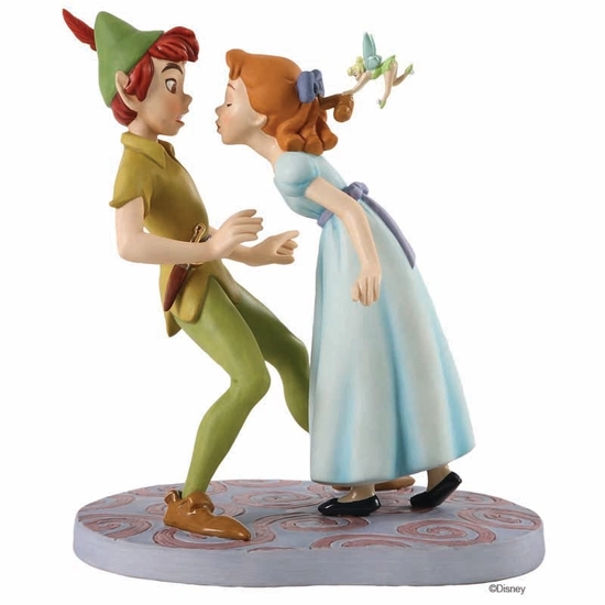 WDCC Disney Classics - Peter Pan Peter, Wendy And Tinker Bell: I'm So Happy, I Think I'll Give You A Kiss