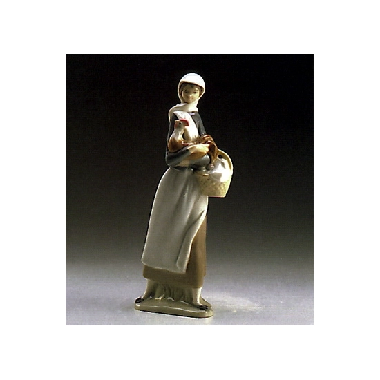 Lladro - Girl With Cockerel 1969-93